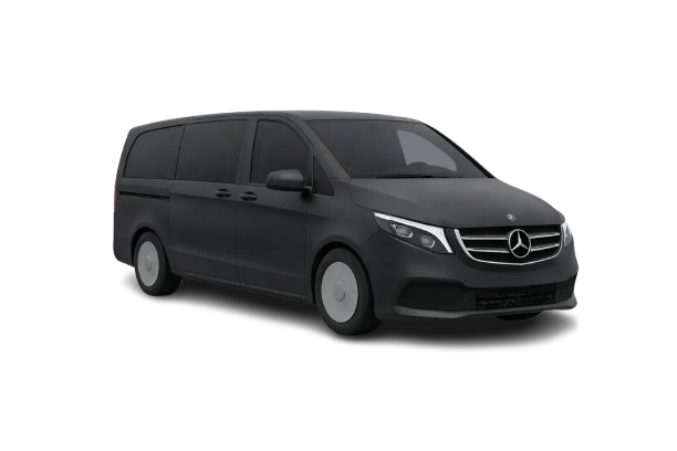 Mercedes V-Class black van - group and family airport transfer Belgium - HubTransfers